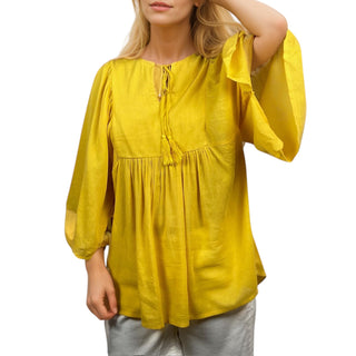3632 B Rayon Bohemian Medieval Embroidered Tunic Blouse
