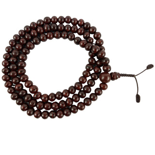 Dark Rosewood 108 beads Rudraksha Prayer Meditation Mala Necklace - Agan Traders, 8mm