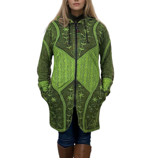 RJ 310L Bohemian Patched Embroidered Funky Boho Long Hoodie Jacket