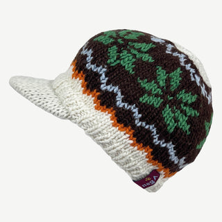 Knit Wool Lalupate Peak Cap - Agan Traders, Green Multi