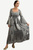 Rayon Satin Medieval Gothic Renaissance Corset Bell Sleeve Dress Gown - Agan Traders, Silver