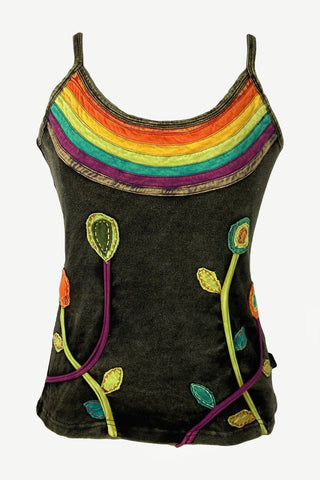 WTP 0082 Agan Traders Nepal Stem Knit Tank Camis Top Blouse - Agan Traders, Multicolor