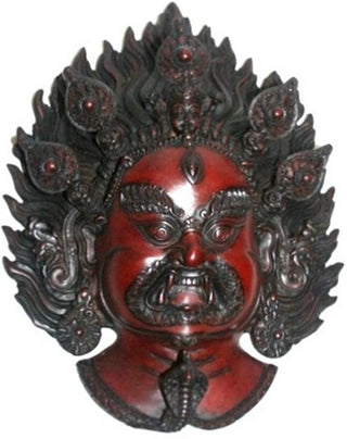 Traditional Hindu Goddess Bhairav Resin Mask Wall Hangings Art Statue - Agan Traders, Bhairav