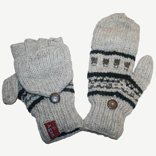 Thick Cable Knit Warm Soft Stretchable Hat OR Mitten OR Folding Mitten - Agan Traders