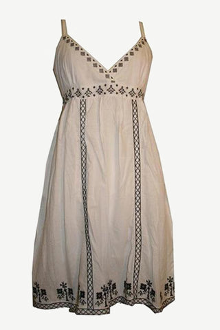 2284 DR Cotton Summer Spaghetti Strap Short Dress - Agan Traders