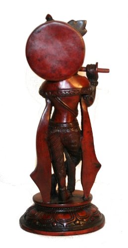 Resin Hand Crafted Standing Goddess Krishna - Agan Traders, Rosewood