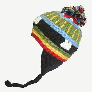 1409 H Cable Knit Crochet Beanie Earflap Hat - Agan Traders