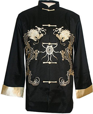 Oriental Mandarin Chines Coat Kung Fu Tai Chi Light Coat Jacket - Agan Traders, Black 2
