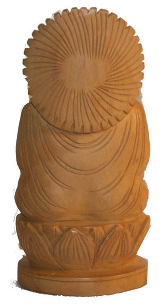 Meditating Wooden Buddha Hand Crafted Jaipur India - Agan Traders