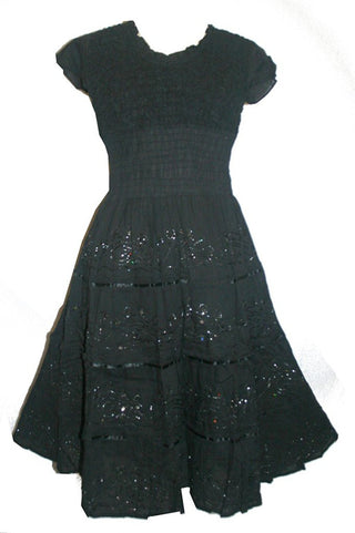 Cotton Peasant Vintage Sexy Summer Dress - Agan Traders