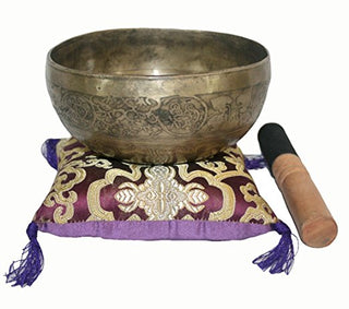 Himalayan Antique Hand Pounded Tibetan Art Healing Chakra Singing Bowl Nepal - Agan Traders, 435 SB Sacral Chakra