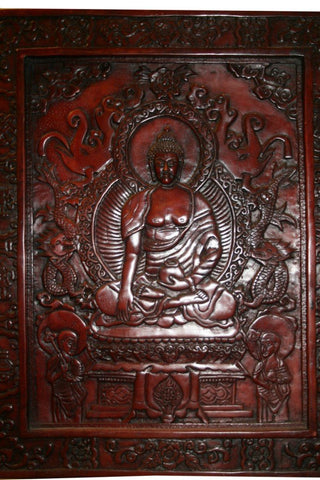 Resin Meditating Buddha Plaque - Agan Traders