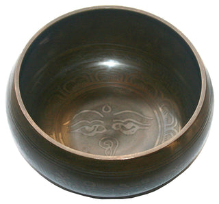 Assorted Sizes 500 600 SB Antique Tibetan Symbol Etching Singing Bowl Set - Agan Traders