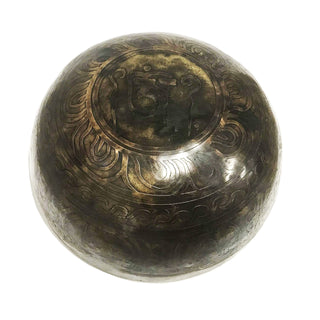 Himalayan Antique Hand Pounded Tibetan Art Healing Chakra Singing Bowl Nepal - Agan Traders, 413 SB Root Chakra