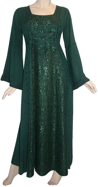 Net Medieval Vampire Gothic Renaissance Dress Gown - Agan Traders, H Green