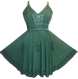Gypsy Medieval Rayon Summer Tunic Dress - Agan Traders, Green