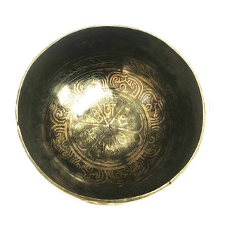Himalayan Antique Hand Pounded Tibetan Art Healing Chakra Singing Bowl Nepal - Agan Traders, 415 SB Root Chakra