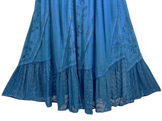 954 SKT Gypsy Medieval Renaissance Skirt - Agan Traders, Blue