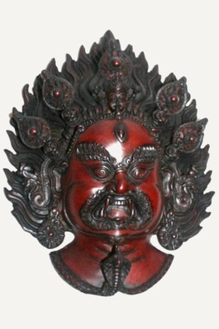 Traditional Hindu Goddess Bhairav Resin Mask Wall Hangings Art Statue - Agan Traders, Bhairav