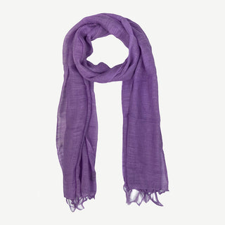 Super Soft Cotton Checker Pattern Light Woven Stylish Stole Scarf - Agan Traders, Lilac