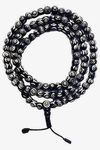 10 mm Mandala 108 beads Prayer Meditation Mala Necklace