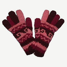 Knit Ski Mitten Gloves - Agan Traders, Pink Multi
