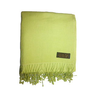 PS 100 Original Cashmere Pashmina Scarf Shawl Throw Nepal 28 X 84 inches - Agan Traders, Lime Green 2