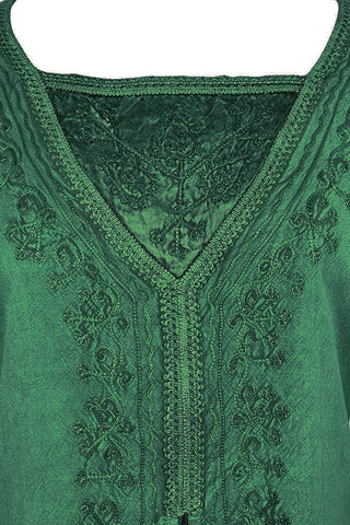 Renaissance Gypsy Bell Sleeve Blouse Top - Agan Traders, H Green