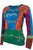 Rib Cotton Vibrant Multi Patched Color Funky Embroidered Bohemian Top Blouse - Agan Traders, TQ Multi