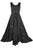 Sweet Empire Dazzling Flare Gothic Summer Costume Dress Gown - Agan Traders, Black