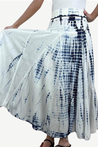 61 SKT Soft Cotton Convertible Lined Tie Dye Gypsy Skirt Dress