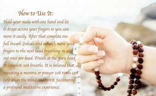 OM 108 beads Prayer Meditation Mala Necklace - 10 MM