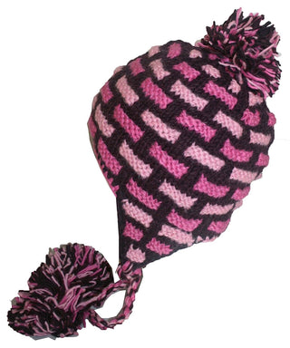 Knit Beanie Earflap Kakicha Hat - Agan Traders, Pink M