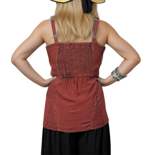 Women's  Summer Sleeveless Embroidered Tank Top Blouses for Women ~ 410 B