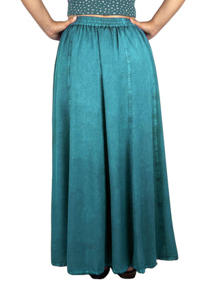 Women's Medieval Vintage Boho Embroidered Elastic Waistband Long Panel Skirt Maxi ~ 712 Skt