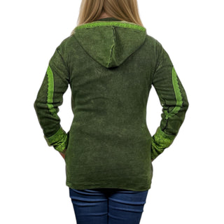 RJ 317 Women's Bohemian Patch Distressed Rib Razor Cut Net Outwear Jacket
