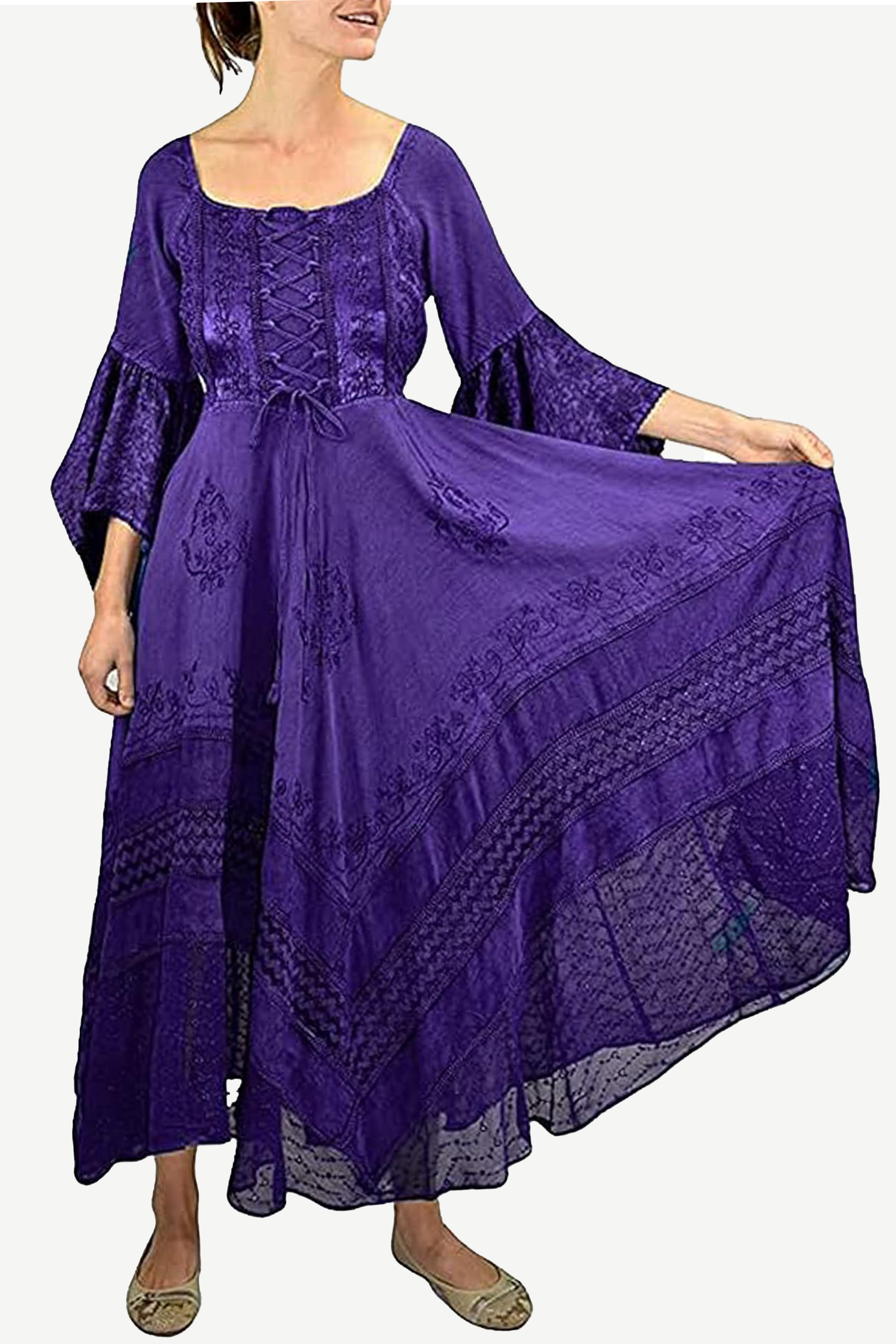 405 DR Rich Medieval Embroidered Handkerchief Flared Corset Dress Gown Agan Traders 405 DR Rich Medieval Embroidered Handkerchief Flared Corset Dress Gown Agan Traders