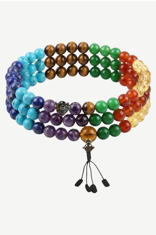 Seven Chakra Semi-Precious Stone Healing Meditation Mala