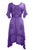 186014 DR Bohemian Asymmetrical Hem Ruffle Embroidered Casual Chic Dress - Agan Traders, Lavender