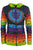 RJ 366 Rainbow Bohemian Brush Painted Hoodie Jacket