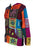 RJ 341 Razor Cut Peace Boho Patch Cotton Multi-colored Hoodie Jacket