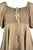 18605 B Bohemian Asymmetrical Hem Front Rope Tie Short Sleeve Blouse - Agan Traders, Camel