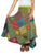 Flower Diamond Patchwork Wrap Skirt - Agan Traders, Green Multi
