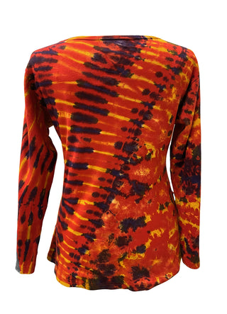 270 / 271 RB Bohemian Knit Tie dye Patched Embroidered Shirt Blouse