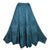 Women's Boho 715 SKT Medieval Flared Hem A Line Embroidered Long Maxi Skirt - Agan Traders, Blue