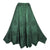 Women's Boho 715 SKT Medieval Flared Hem A Line Embroidered Long Maxi Skirt - Agan Traders, Green