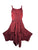 832 DR Rayon Women's Embroidered Handkerchief Spaghetti Strap Sexy Summer Sun dress - Agan Traders, Burgundy