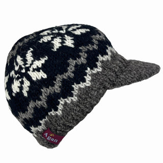 Knit Wool Lalupate Peak Cap - Agan Traders, Black Multi