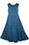 1051 DR Women’s Boho Summer Sleeveless Embroidered Button Down Sun Dress Gown - Agan Traders, Blue
