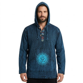 544 MS Unisex Stonewashed Cotton Hoodie Sweatshirt Pullover Hoodie